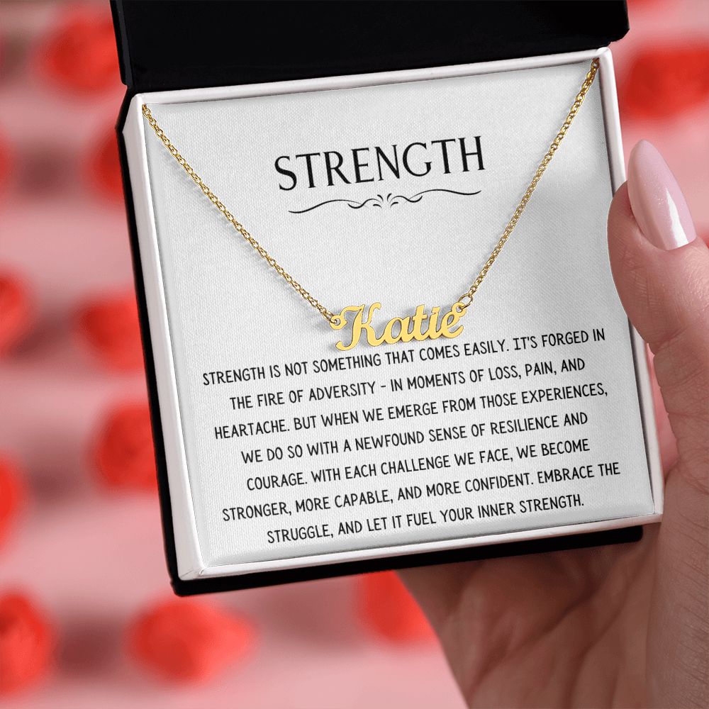 Strength Necklace - Personalized Name Necklace