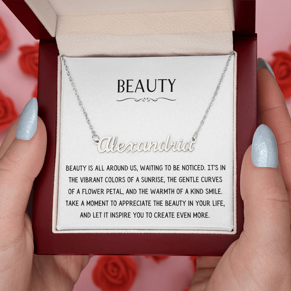 Beauty Necklace - Personalized Name Necklace