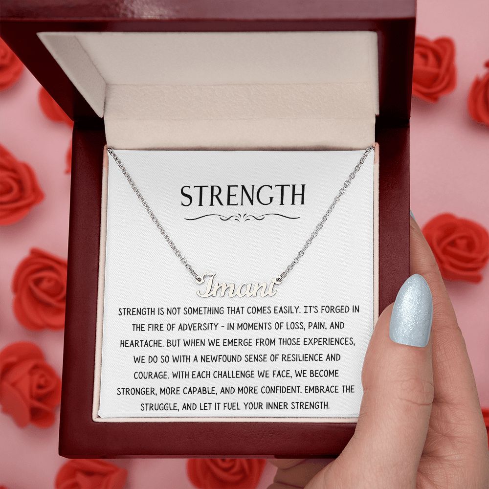 Strength Necklace - Personalized Name Necklace