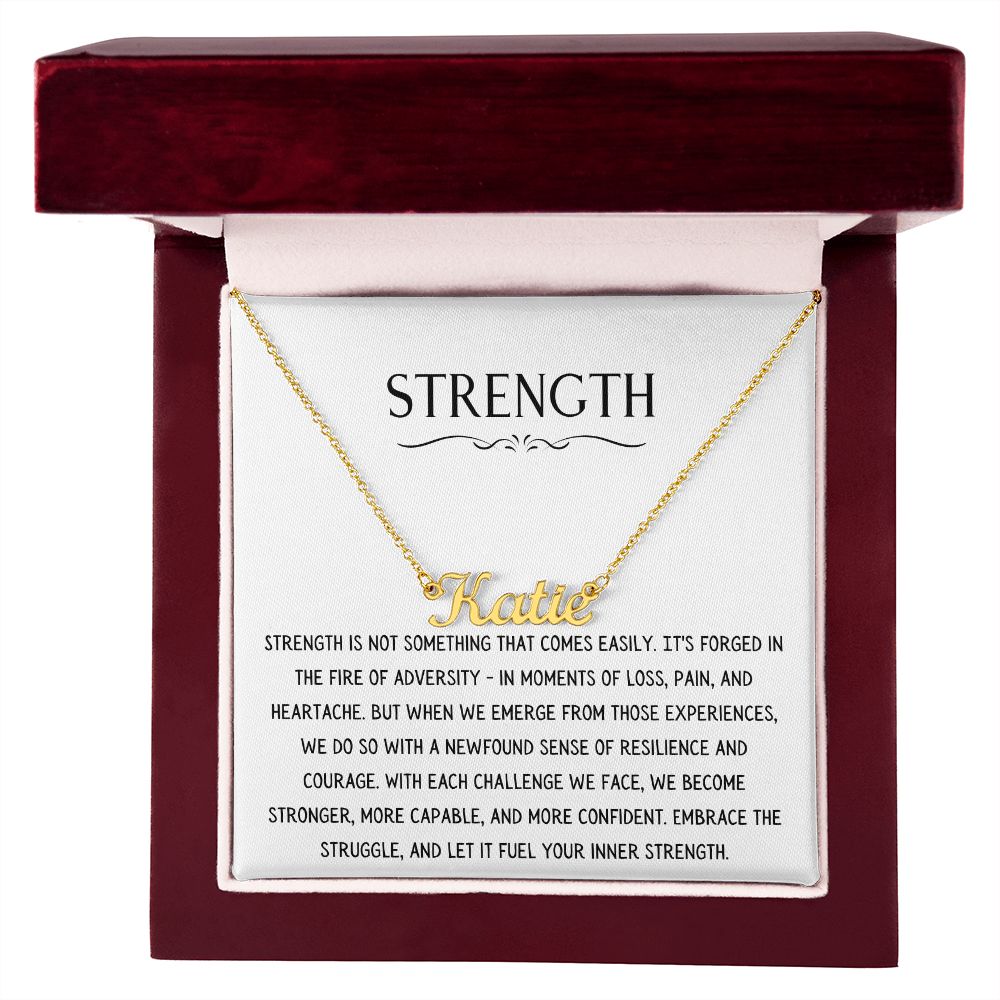 Strength Necklace - Personalized Name Necklace