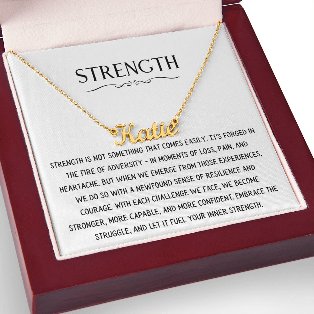 Strength Necklace - Personalized Name Necklace