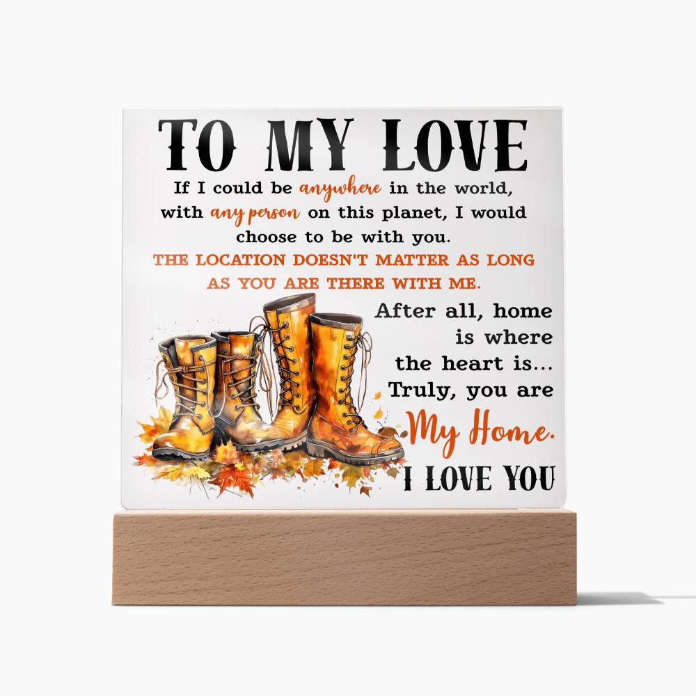 My Love My Home - Thanksgiving-Themed Acrylic Display Centerpiece For Your Love