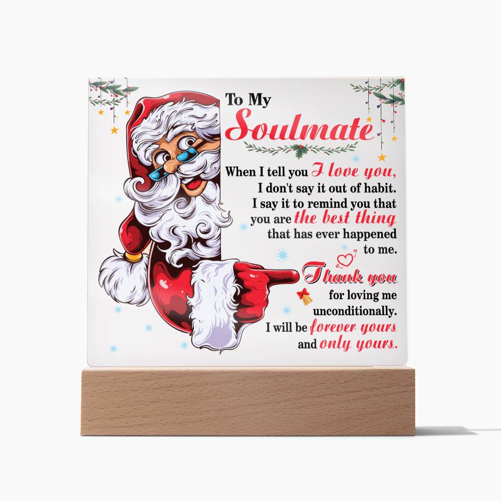 Forever Yours - Christmas-Themed Acrylic Display Centerpiece For Soulmate