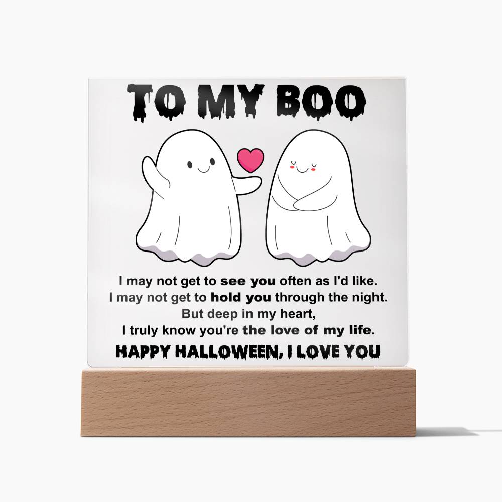 To My Boo - Halloween-Themed Acrylic Display Centerpiece