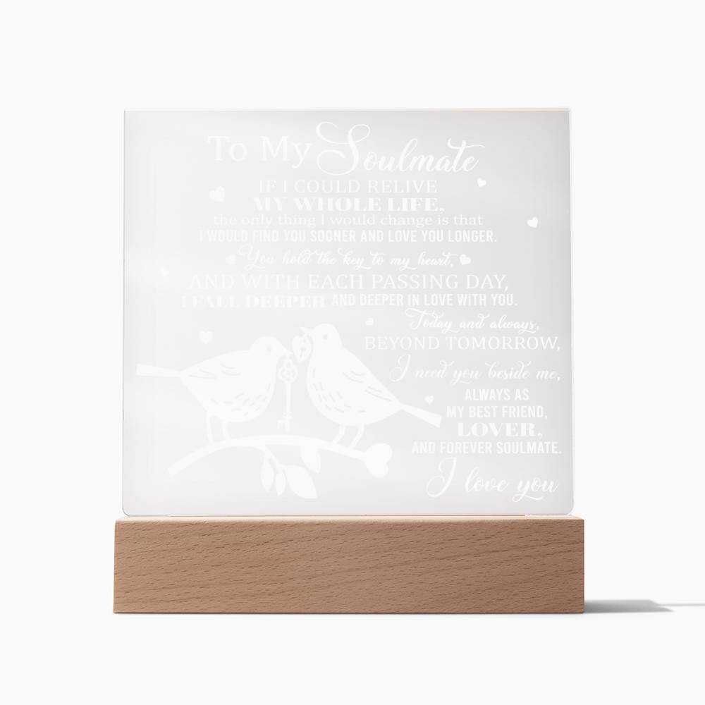 Key To My Heart - Acrylic Display Centerpiece For Soulmate