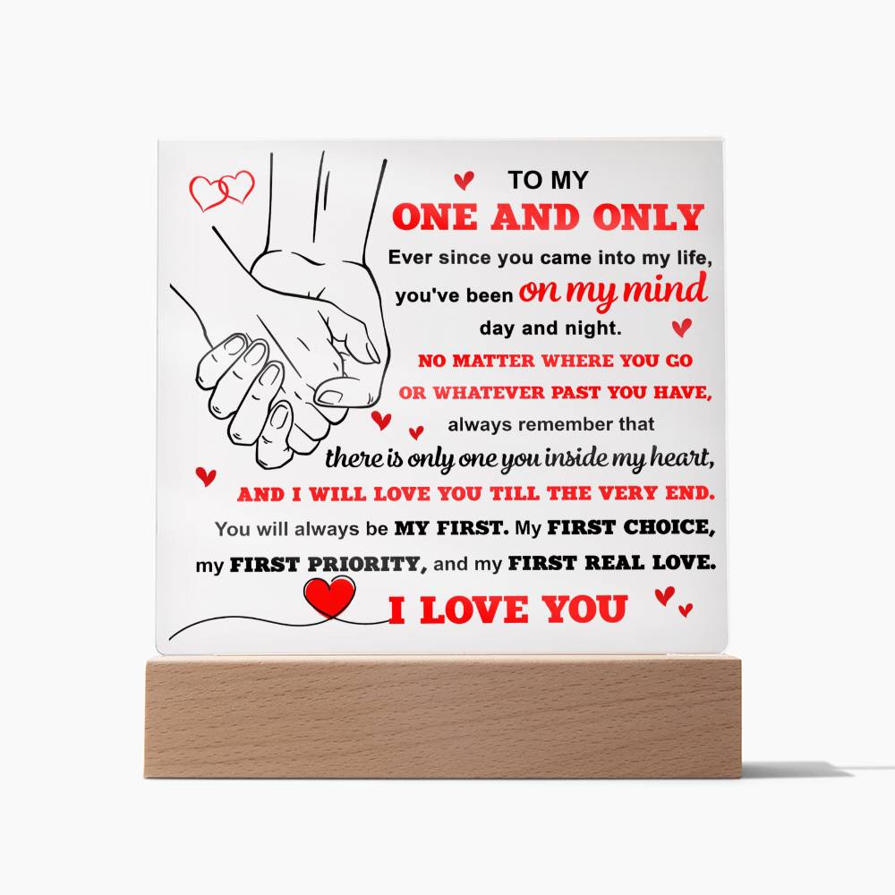 My First Real Love - Acrylic Display Centerpiece For Soulmate