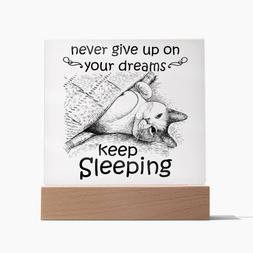 Keep Sleeping - Funny Acrylic Display Centerpiece