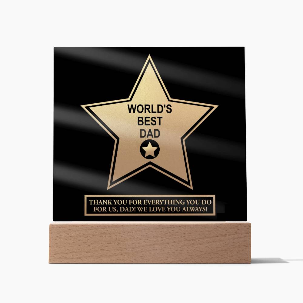 Walk Of Fame - Acrylic Display Centerpiece For Dad