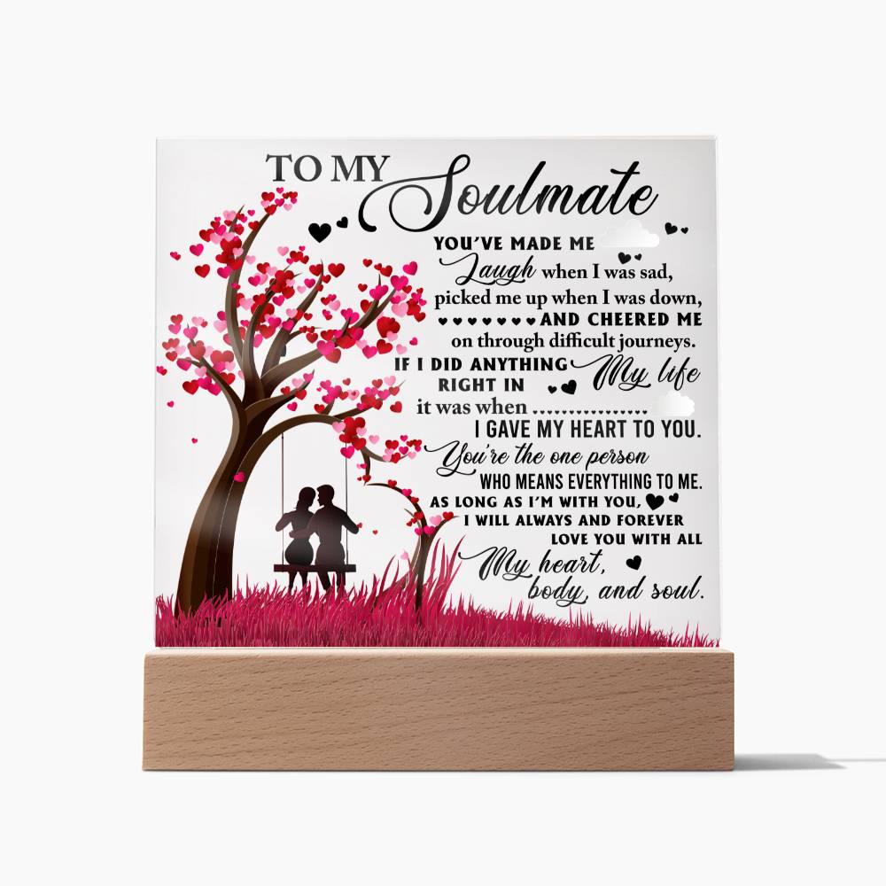 As Long As I'm With You - Acrylic Display Centerpiece For Soulmate