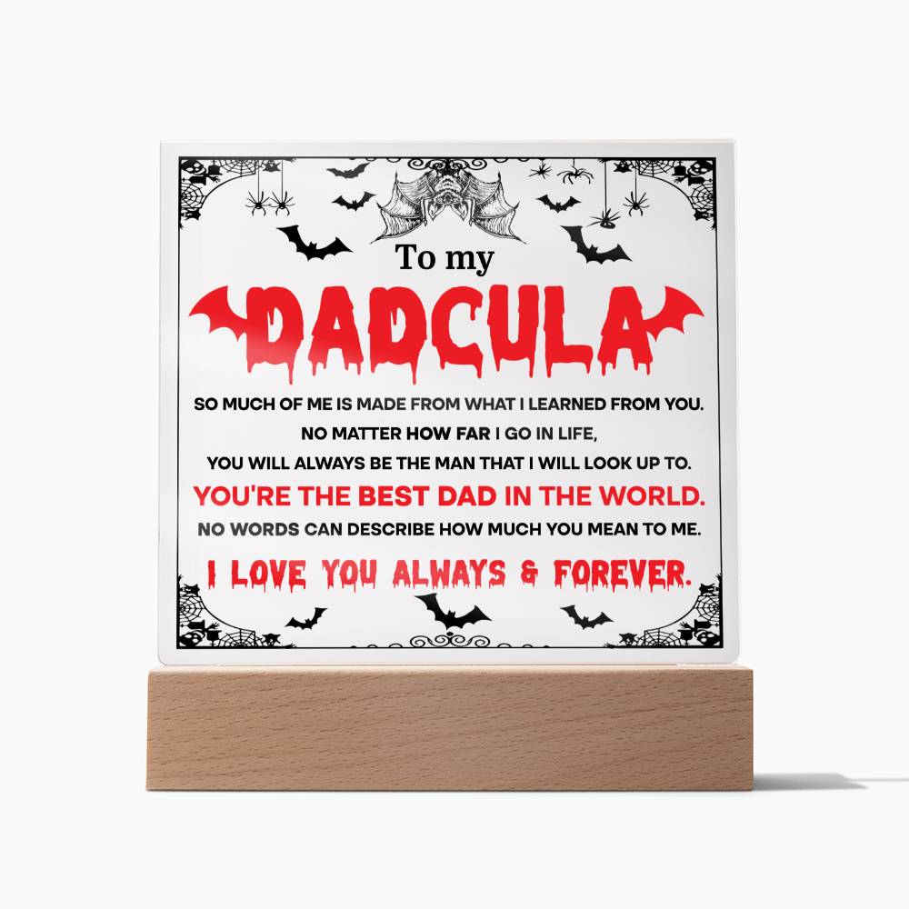 Dadcula - Halloween-Themed Acrylic Display Centerpiece For Dad