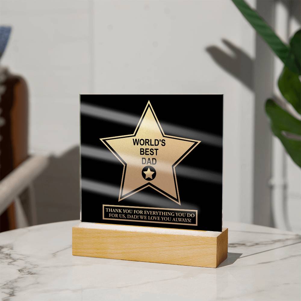 Walk Of Fame - Acrylic Display Centerpiece For Dad