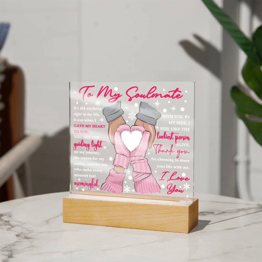 By My Side - Christmas-Themed Acrylic Display Centerpiece For Soulmate