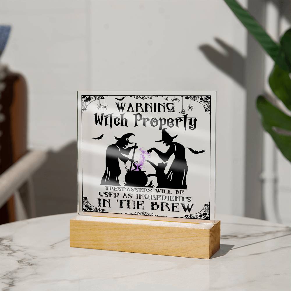 Witch Property - Halloween-Themed Acrylic Display Centerpiece