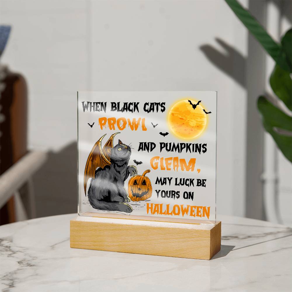 Pumpkins Gleam - Halloween-Themed Acrylic Display Centerpiece