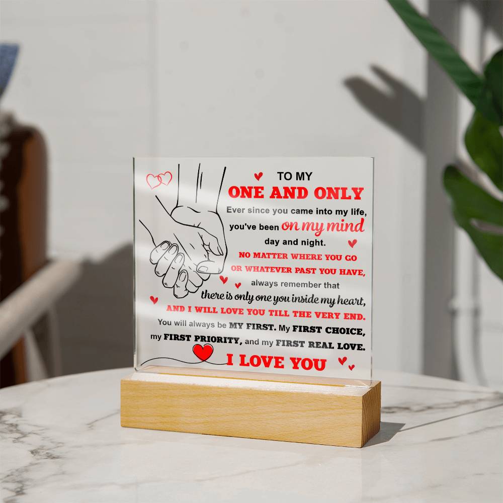 My First Real Love - Acrylic Display Centerpiece For Soulmate