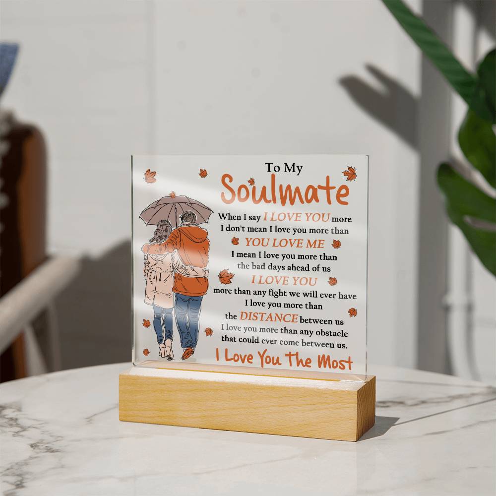 Love You Most - Thanksgiving-Themed Acrylic Display Centerpiece For Soulmate