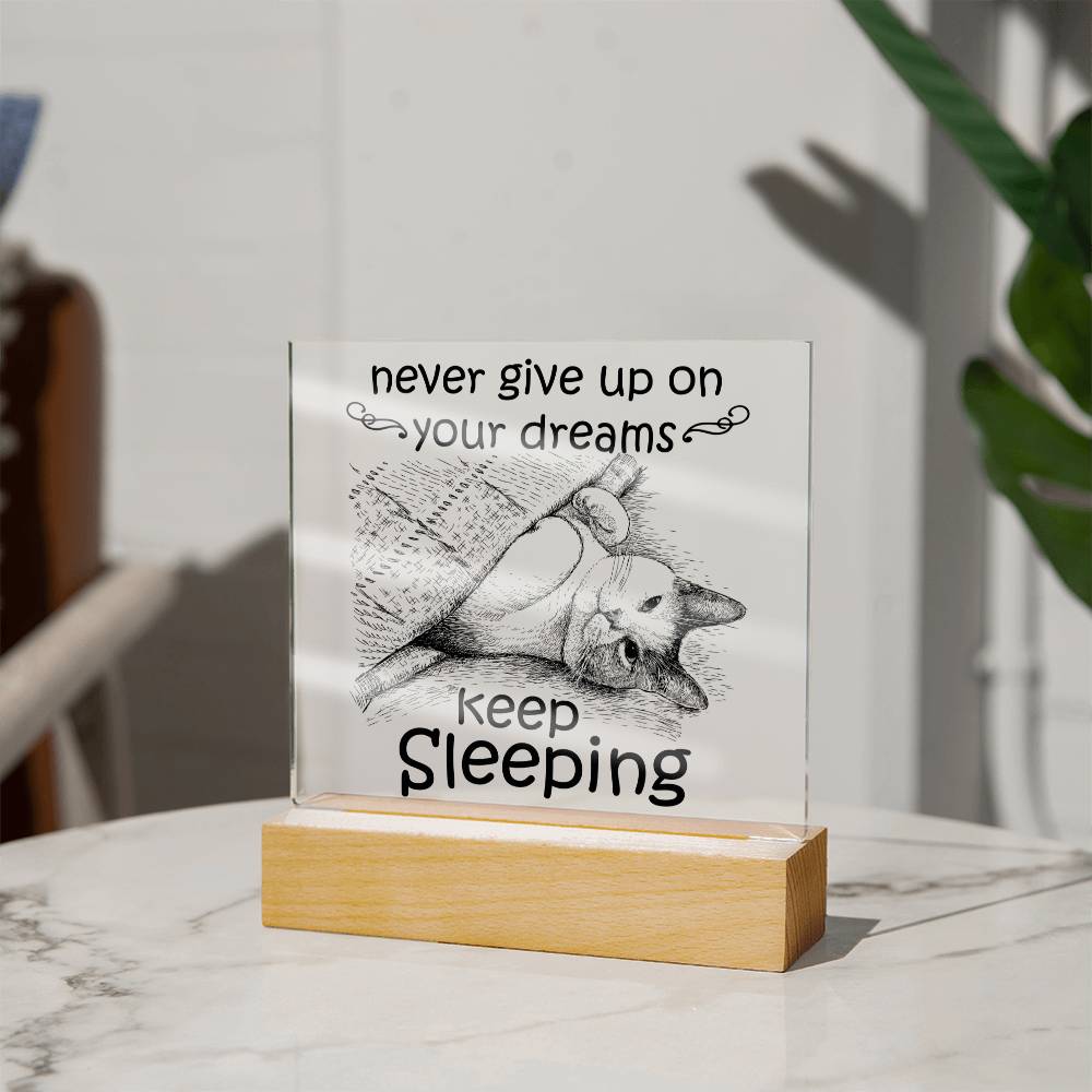 Keep Sleeping - Funny Acrylic Display Centerpiece