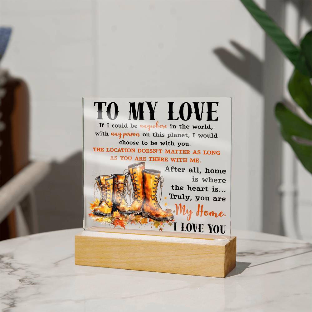 My Love My Home - Thanksgiving-Themed Acrylic Display Centerpiece For Your Love