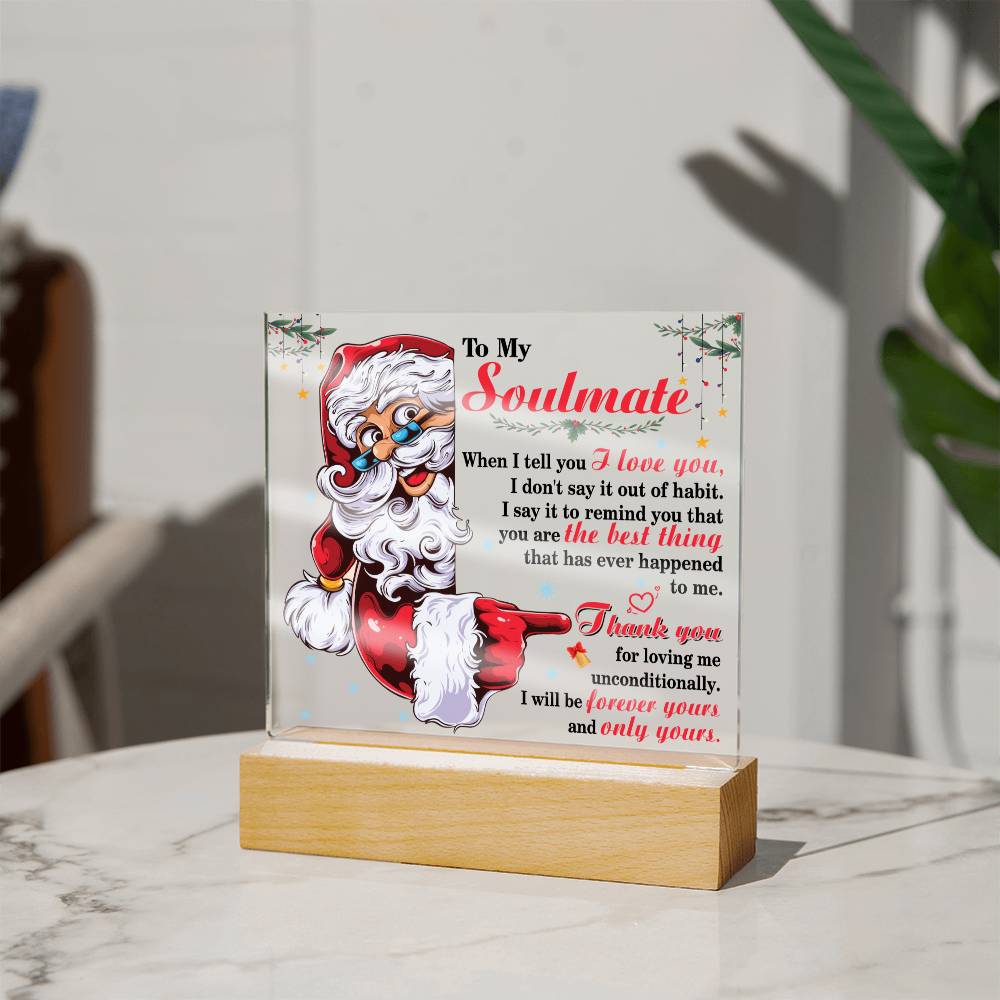 Forever Yours - Christmas-Themed Acrylic Display Centerpiece For Soulmate