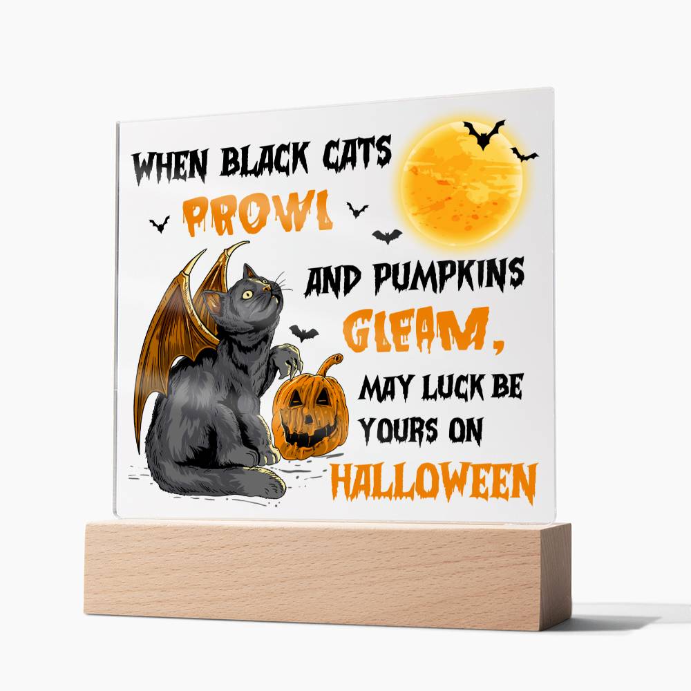Pumpkins Gleam - Halloween-Themed Acrylic Display Centerpiece
