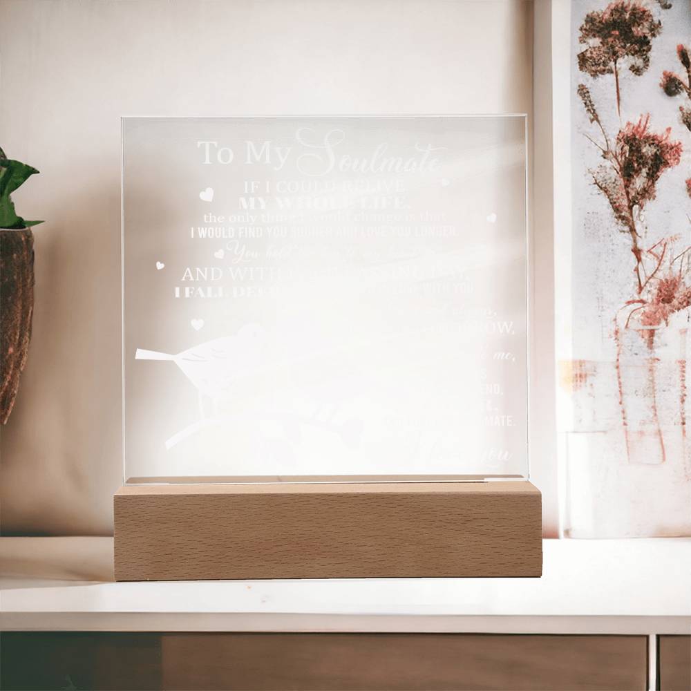 Key To My Heart - Acrylic Display Centerpiece For Soulmate