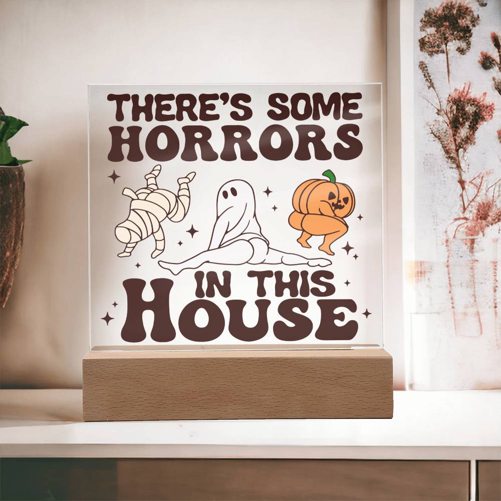There's Some Horrors In This House - Halloween-Themed Acrylic Display Centerpiece
