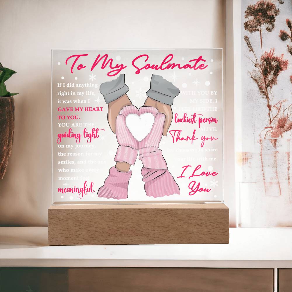 By My Side - Christmas-Themed Acrylic Display Centerpiece For Soulmate