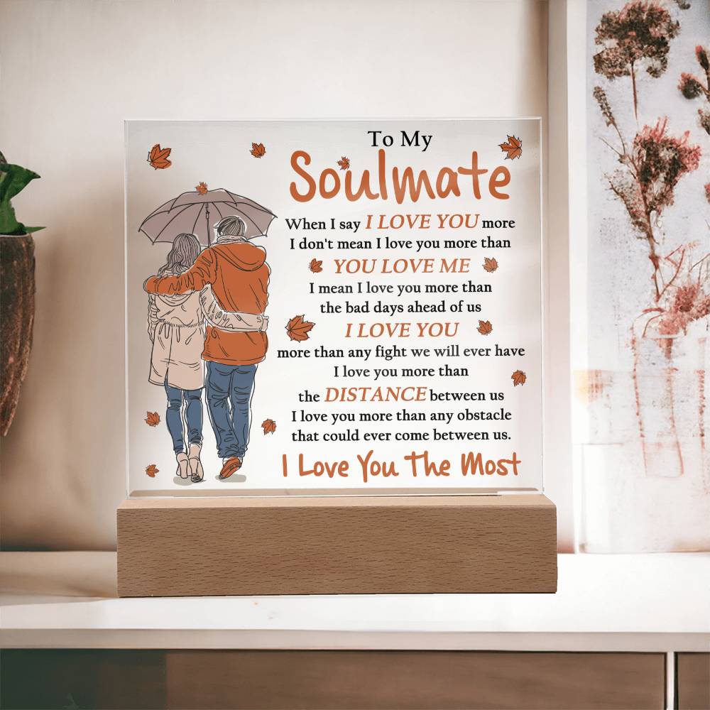 Love You Most - Thanksgiving-Themed Acrylic Display Centerpiece For Soulmate