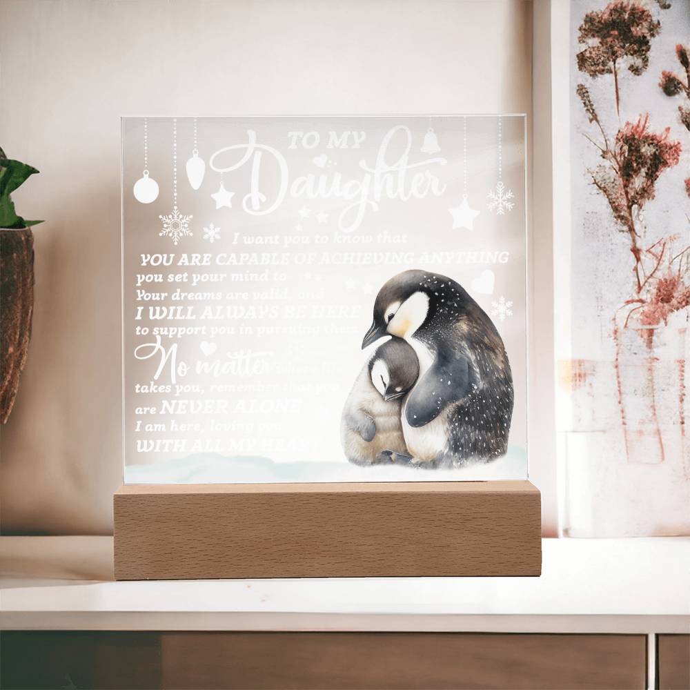Loving You With All My Heart - Christmas-Themed Acrylic Display Centerpiece For Your Daughter