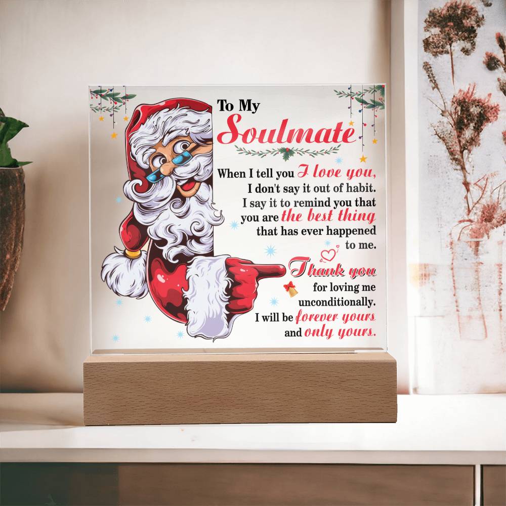Forever Yours - Christmas-Themed Acrylic Display Centerpiece For Soulmate