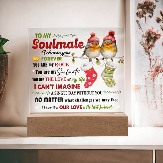 Our Love Will Last Forever - Christmas-Themed Acrylic Display Centerpiece For Soulmate