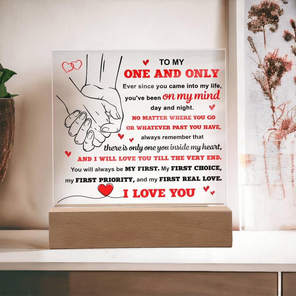 My First Real Love - Acrylic Display Centerpiece For Soulmate