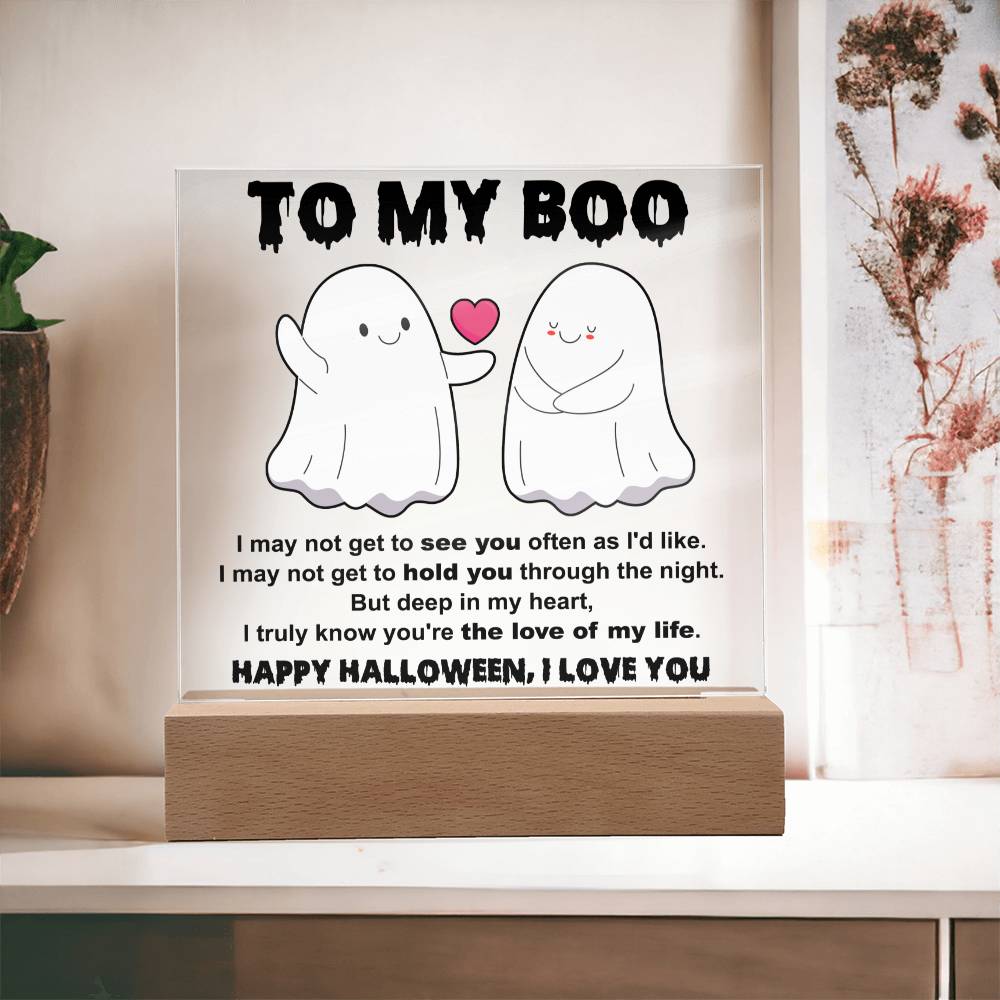 To My Boo - Halloween-Themed Acrylic Display Centerpiece