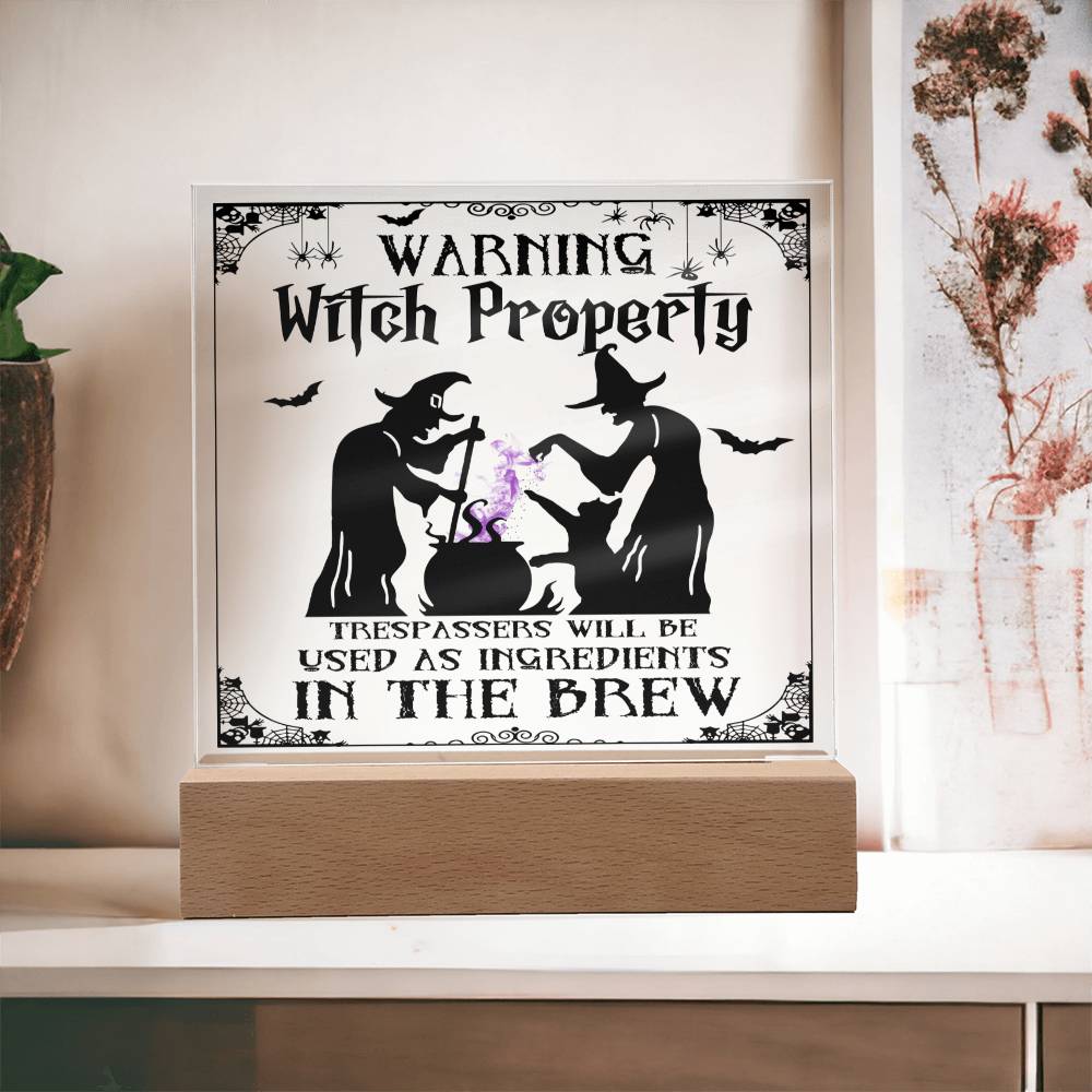 Witch Property - Halloween-Themed Acrylic Display Centerpiece