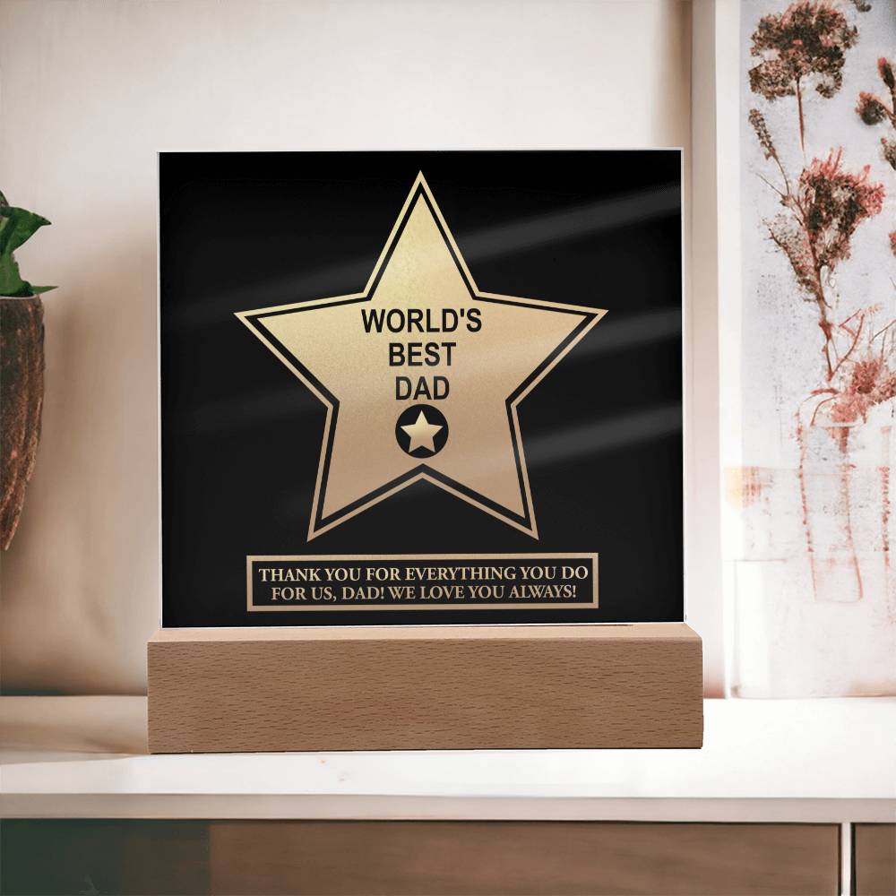 Walk Of Fame - Acrylic Display Centerpiece For Dad