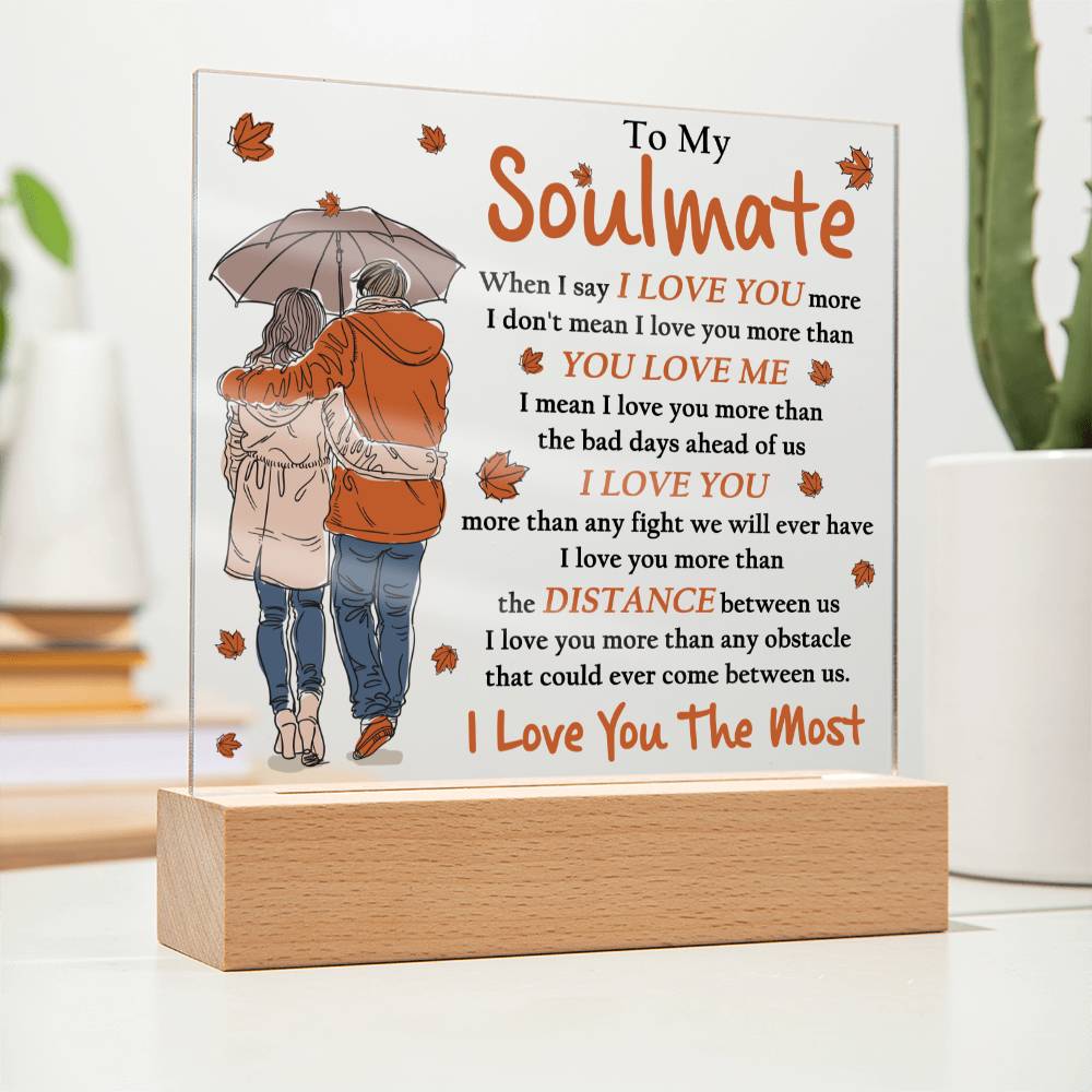 Love You Most - Thanksgiving-Themed Acrylic Display Centerpiece For Soulmate
