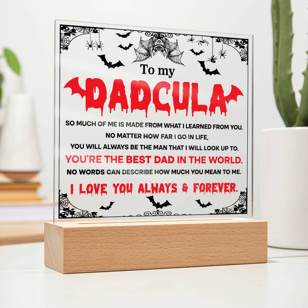 Dadcula - Halloween-Themed Acrylic Display Centerpiece For Dad