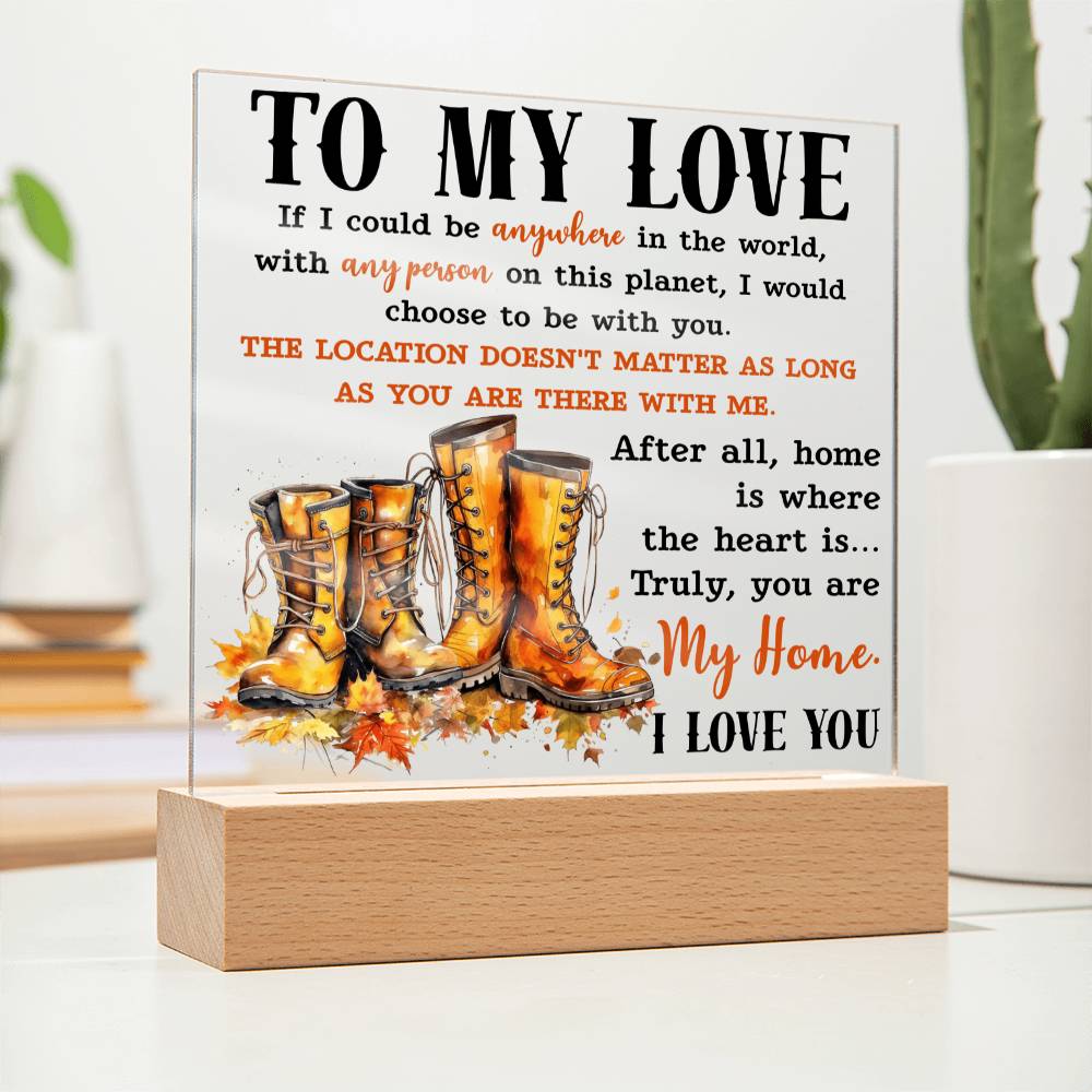 My Love My Home - Thanksgiving-Themed Acrylic Display Centerpiece For Your Love