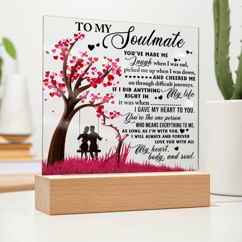 As Long As I'm With You - Acrylic Display Centerpiece For Soulmate