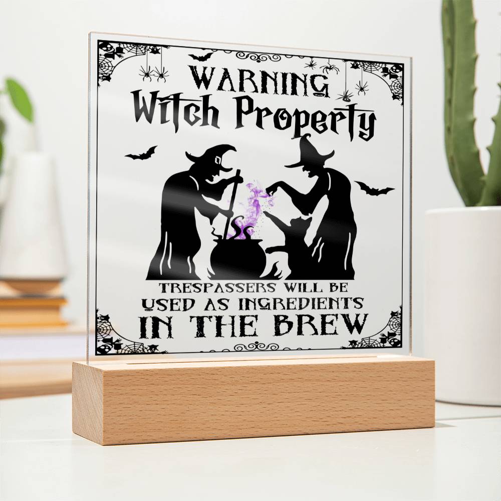 Witch Property - Halloween-Themed Acrylic Display Centerpiece