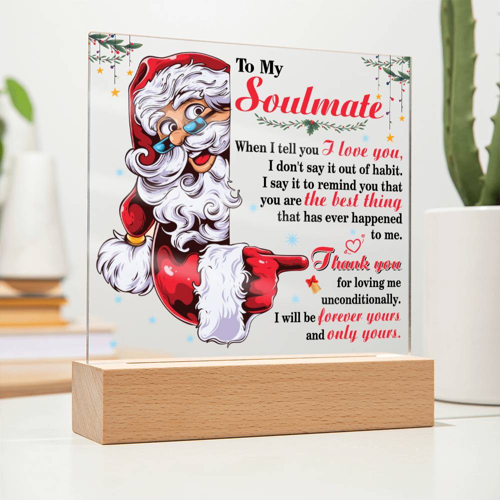 Forever Yours - Christmas-Themed Acrylic Display Centerpiece For Soulmate