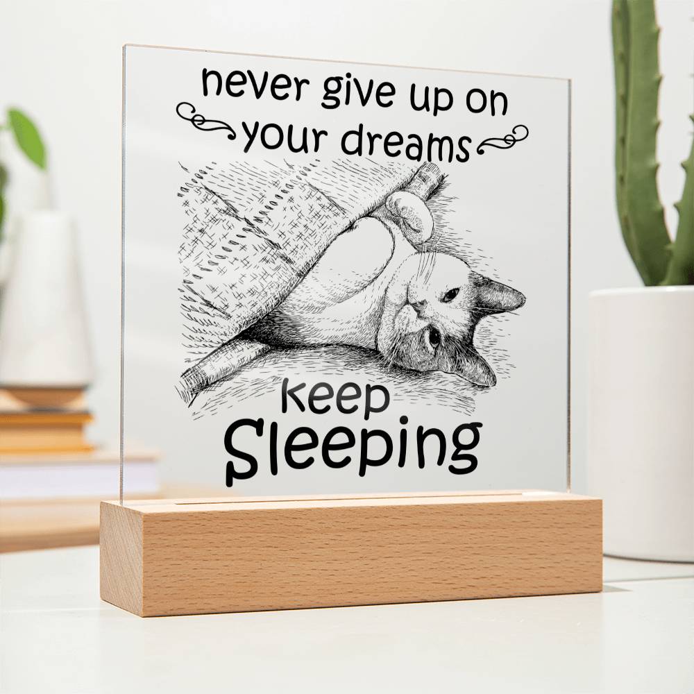 Keep Sleeping - Funny Acrylic Display Centerpiece