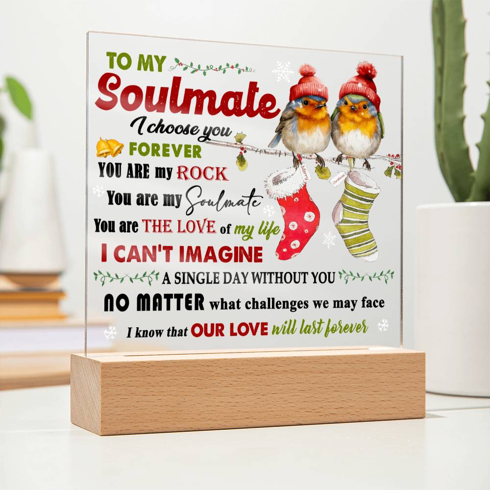 Our Love Will Last Forever - Christmas-Themed Acrylic Display Centerpiece For Soulmate