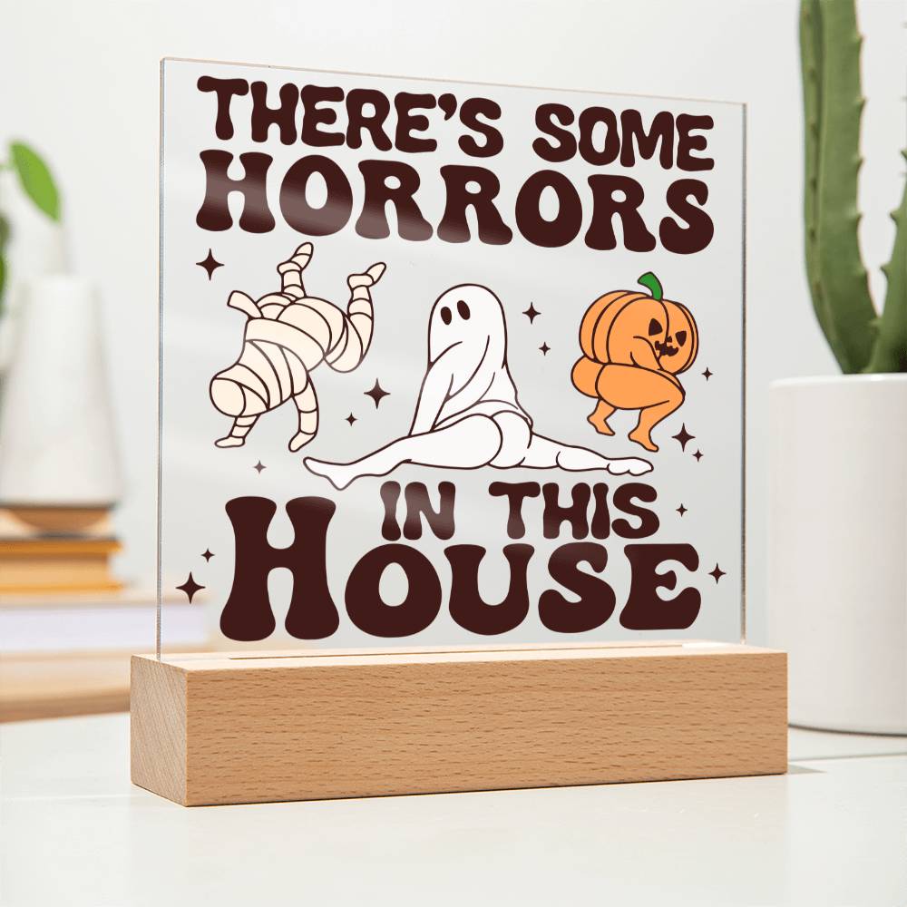 There's Some Horrors In This House - Halloween-Themed Acrylic Display Centerpiece