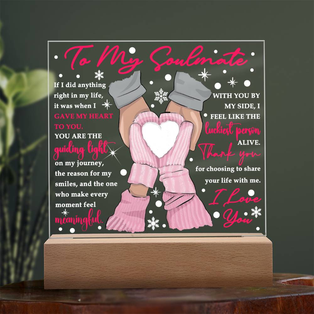 By My Side - Christmas-Themed Acrylic Display Centerpiece For Soulmate