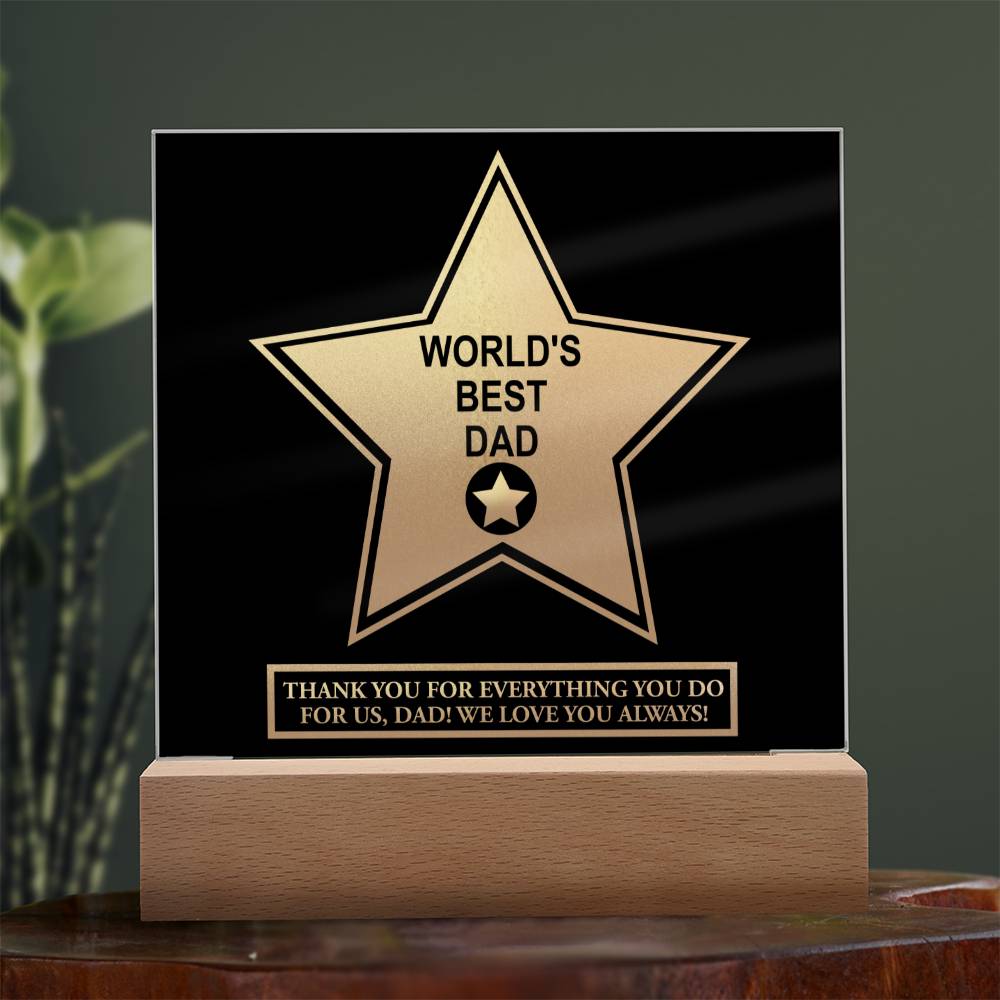 Walk Of Fame - Acrylic Display Centerpiece For Dad