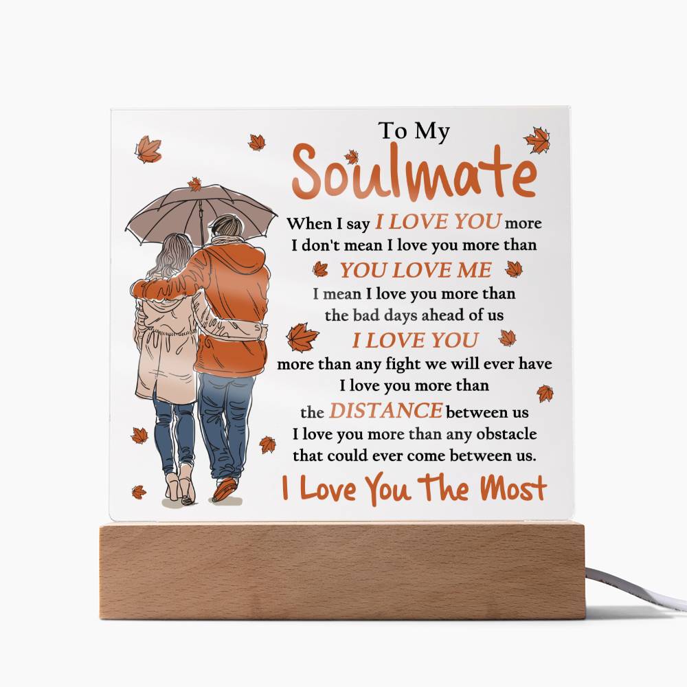 Love You Most - Thanksgiving-Themed Acrylic Display Centerpiece For Soulmate