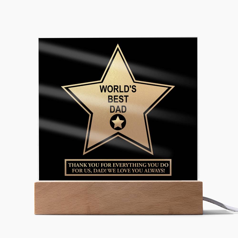 Walk Of Fame - Acrylic Display Centerpiece For Dad