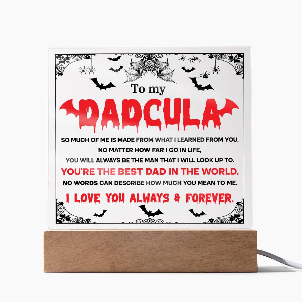 Dadcula - Halloween-Themed Acrylic Display Centerpiece For Dad