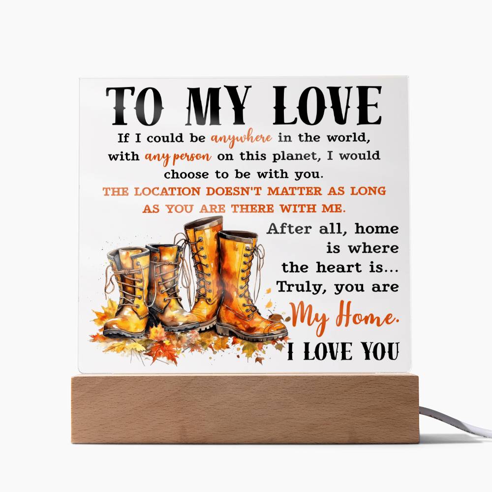 My Love My Home - Thanksgiving-Themed Acrylic Display Centerpiece For Your Love